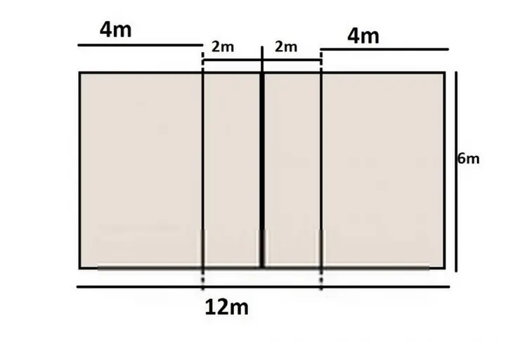 Kích thước sân bóng chuyền hơi