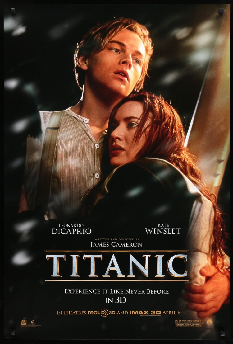 Titanic (1997) là một bộ phim lãng mạn, xoay quanh câu chuyện tình yêu giữa Jack và Rose