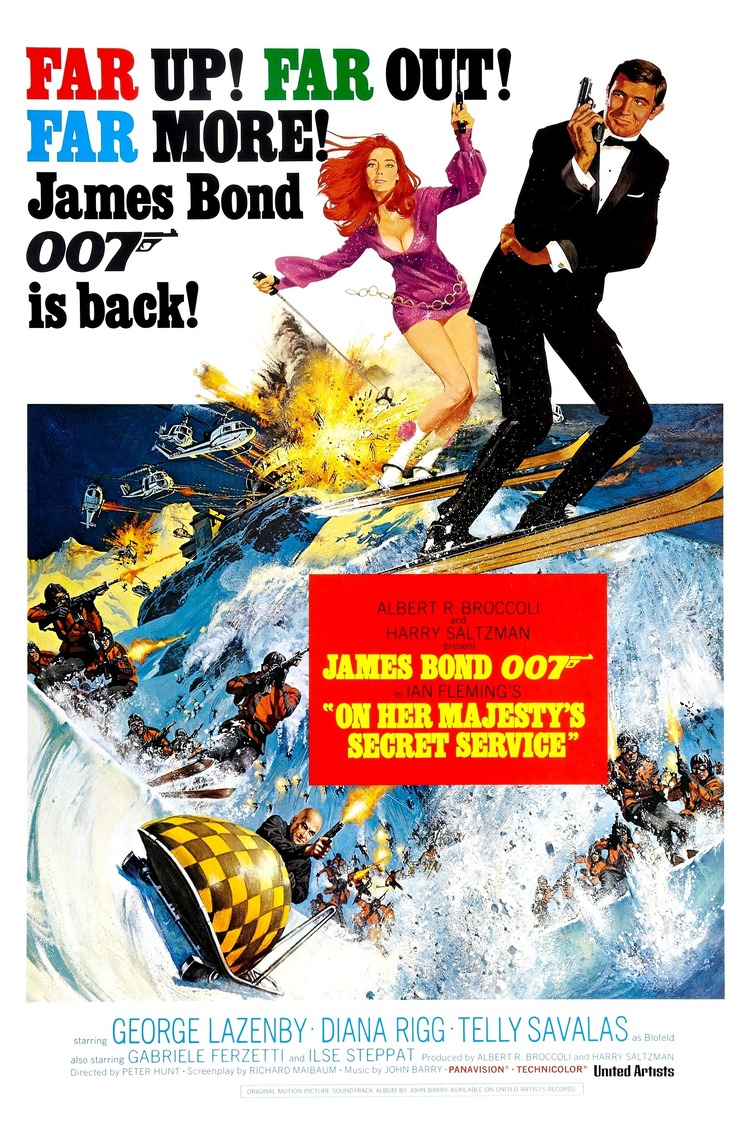 Phần hành động và chi tiết kỹ thuật của On Her Majesty's Secret Service đứng đầu