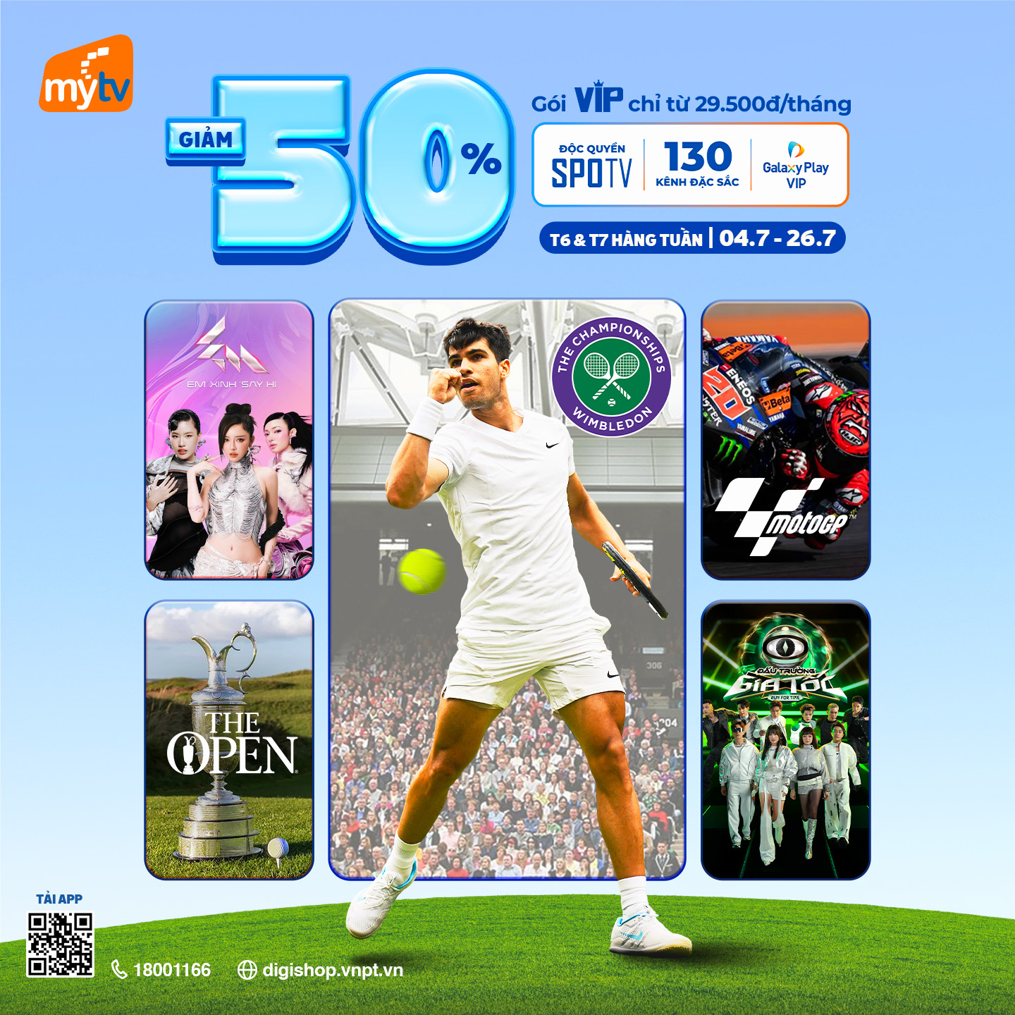 MyTV dành tặng ưu đãi giảm 50% giá gói VIP – chỉ còn 29.500đ/tháng