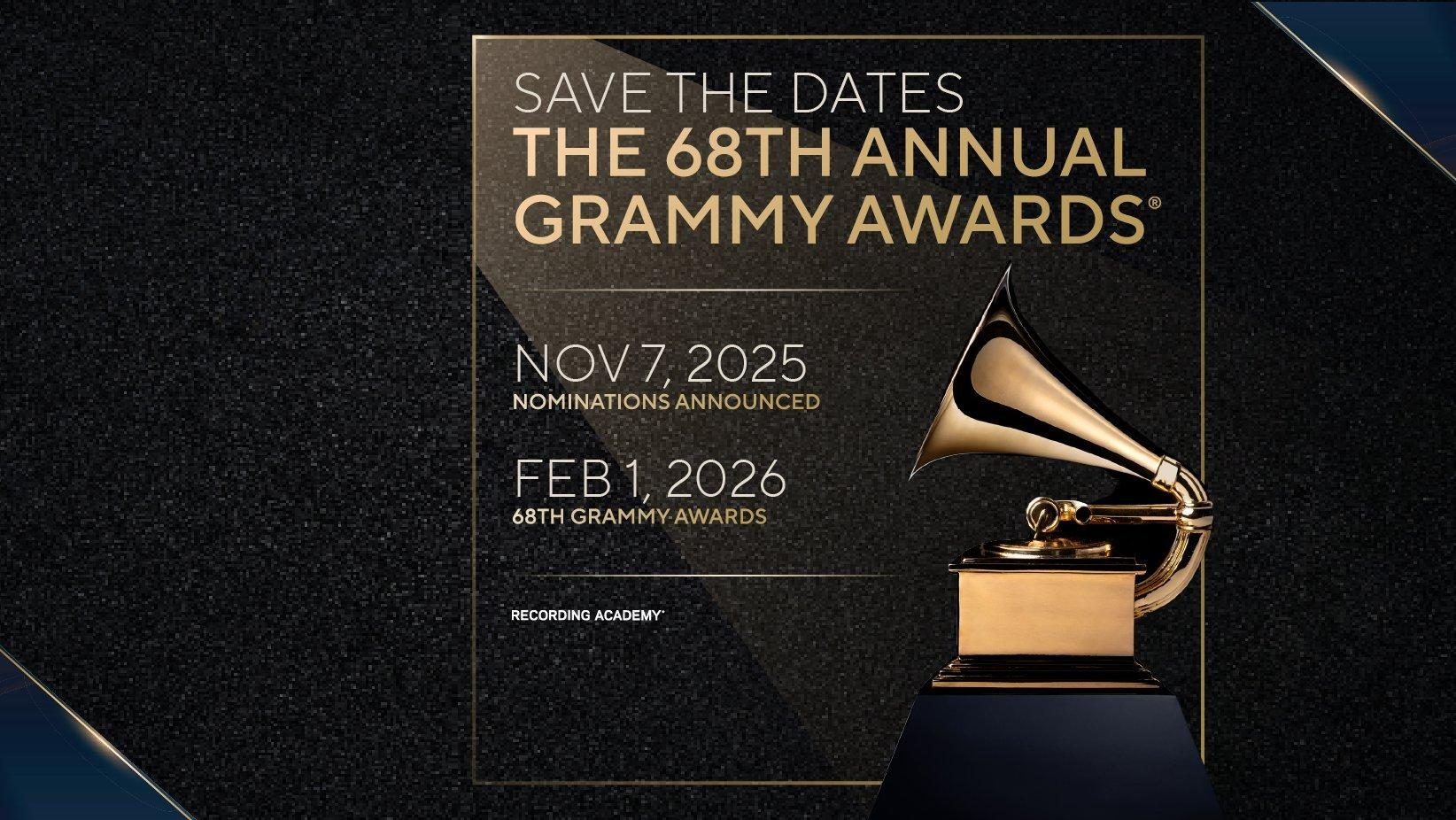 Lễ trao giải GRAMMY lần thứ 68 dự kiến diễn ra vào tháng 2 năm 2026