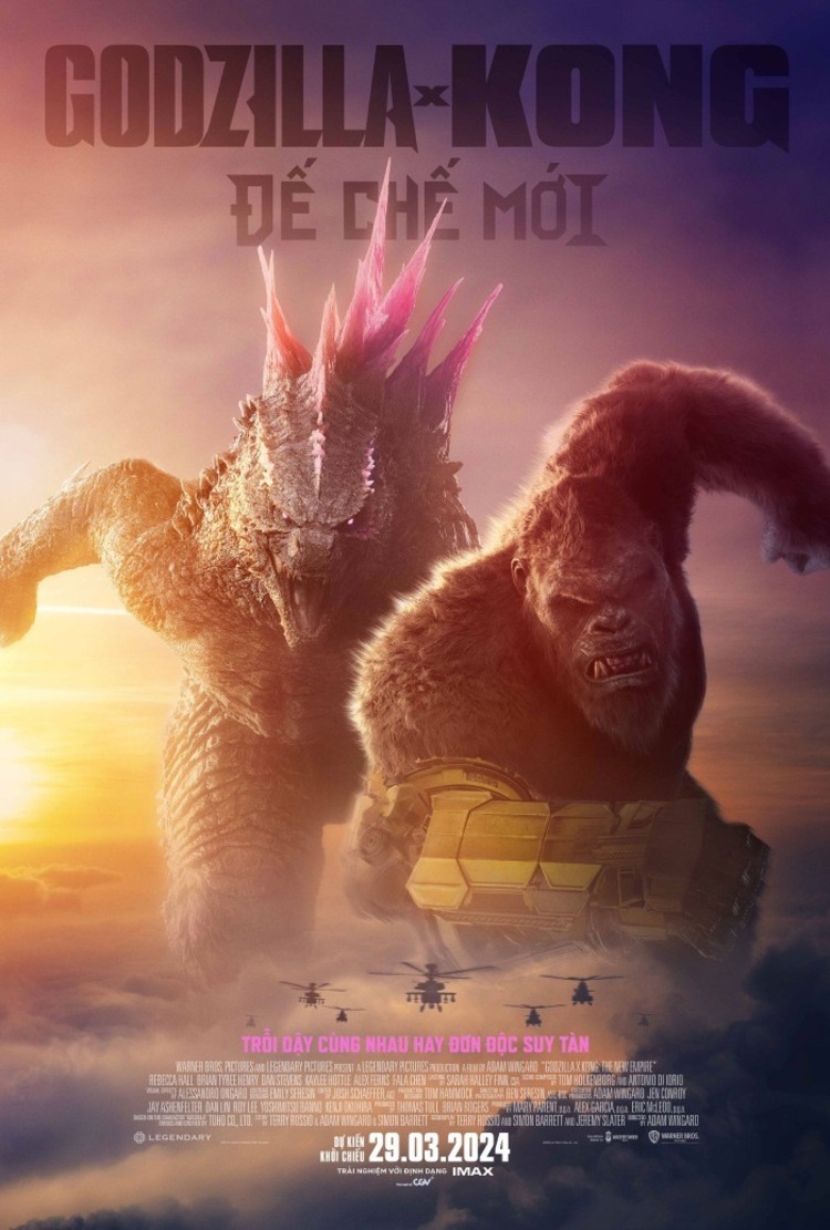 Poster phim “Godzilla x Kong: Đế chế mới”