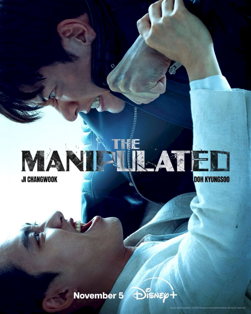 Poster chính thức “The Manipulated” ẩn dụ sự điều khiển và mờ ảo giữa thực và ảo trong nội dung phim.