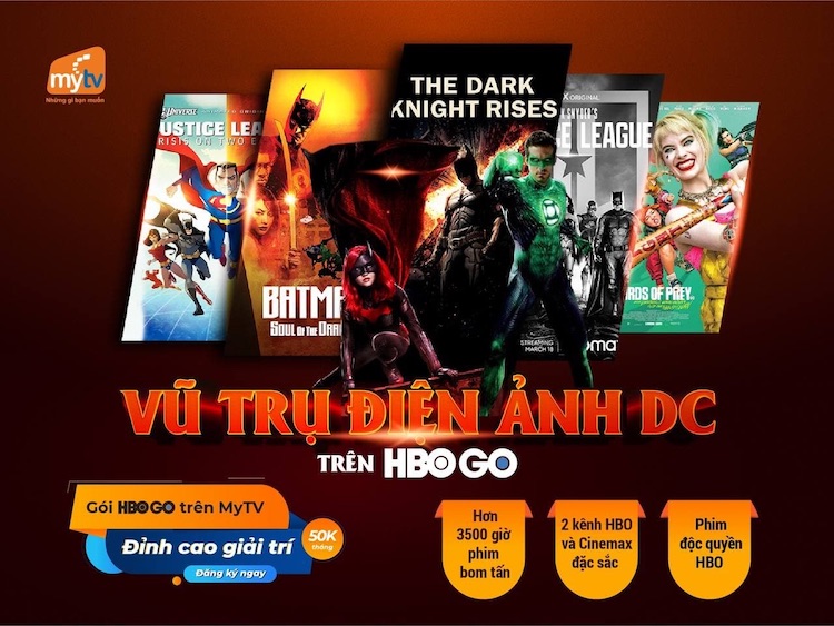 HBO Go là gói nội dung đặc sắc của dịch vụ truyền hình MyTV, cung cấp thư viện phim khổng lồ cho người dùng thỏa mãn đam mê xem phim 